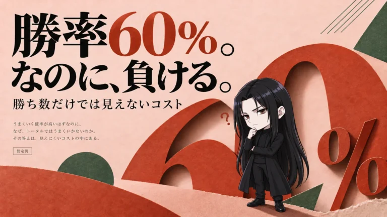 勝率60％でも、負ける？ くらまと損益のバランスを確認