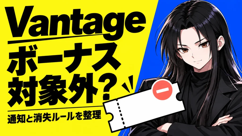 Vantageのボーナス対象外通知・資金移動の口コミを確認